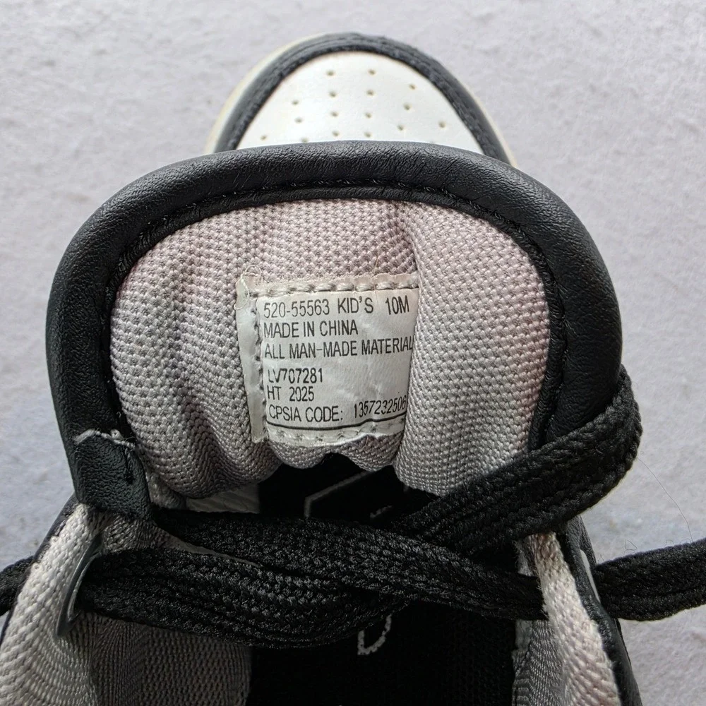 Levi's Kids Low Top Sneakers Black White Grey Size Boy Girl 10M Shoes